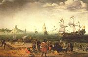 Adam Willaerts The painting Coastal Landscape with Ships by the Dutch painter Adam Willaerts France oil painting artist